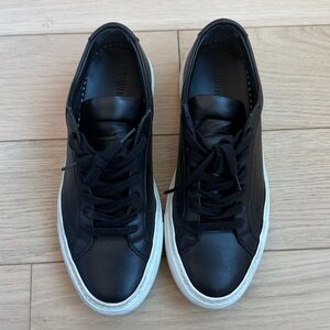 ⬛️Common Projects ⬛️Black Leather Low-Top Sneakers with White Sole
